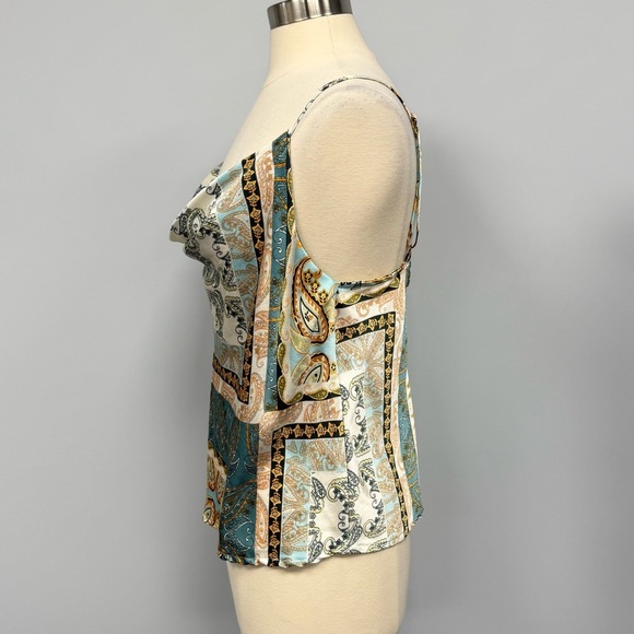 Anthropologie Bishop + Young Bonnes Vacance Cami Tank Top L Fairy Festival Green - Picture 6 of 10